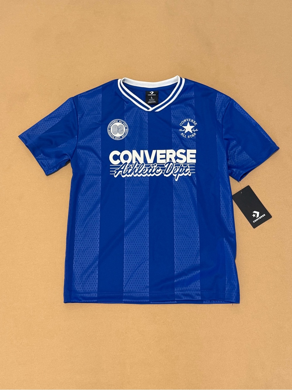 Converse Athletic Dept Boys Soccer Jersey Blue Size L (10-11) NWT